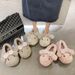 Women's Winter Cotton Slippers For Outdoor Wear, Cute 2026 New Model, Indoor Warm Dormitory Plush Non-slip Maternity Shoes With Covered Heel_vogvips.com