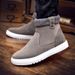 European Warm Series Korean Style Snow For Men Winter Warm Fleece Lined Trendy Short Martin Shoes Men's Cotton Boots_vogvips.com