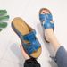 2022 Women's Shoes 44 Large Size 43 Fashionable European And American Retro Solid Color Thick-Soled Slippers Women's_vogvips.com