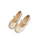 French Great-looking Flat-soled Silver Single Shoes, Women's Comfortable Summer Skirt, Mary Jane Shoes, Ballet Evening Shoes_vogvips.com