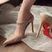 Summer Classy Nude Patent Leather Rhinestone Pointed Toe Sandals Women's Date Gentle Style With Skirt Elegant High_vogvips.com