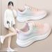 New Fashion Summer Women's Lightweight Popular Running Sneakers Breathable White Gradient Color Casual Shoes For Women_vogvips.com