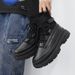 European Warm Series Martin British Style Leather Thick Sole 2025 Autumn Winter Snow Boots Men's Shoes Fleece Lined Thickened_vogvips.com