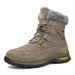Leather Men's Snow Boots Winter Velvet Cold-proof Warm Thick-soled Outdoor Men's Shoes High-top Boots Cotton Shoes_vogvips.com