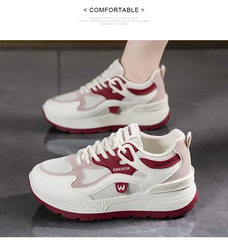 New Breathable Sports And Leisure Women's Shoes Network Fashion Sports Shoes Versatile White Shoes_vogvips.com
