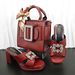 Women’s Shoes women's shoe and bag set, generous soft bag, casual high heeled slippers, daily casual wear, rhinestone embellishment_vogvips.com