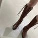 Brown Pointed Toe Western Cowboy Women, Chunky Heel, Over-the-Knee V-Cut High Tube Riding Boots, Long Boots For Women_vogvips.com