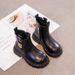Girls' Boots 2025 Fall And Winter New Children's Short Boots Fall Boys' Leather Boots Plus Cashmere Two Cotton Shoes_vogvips.com