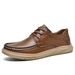 Plus Size Lace Up Men's Shoes Cowhide Spring And Summer Leisure Men's Shoes Gommino Men's Comfortable Leather Outdoor Ca_vogvips.com