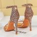 Sexy High Heels Women Pumps Sparkle Sequins Stiletto Heels 10 Cm Party Shoes Women Heels Summer Women Sandals New_vogvips.com