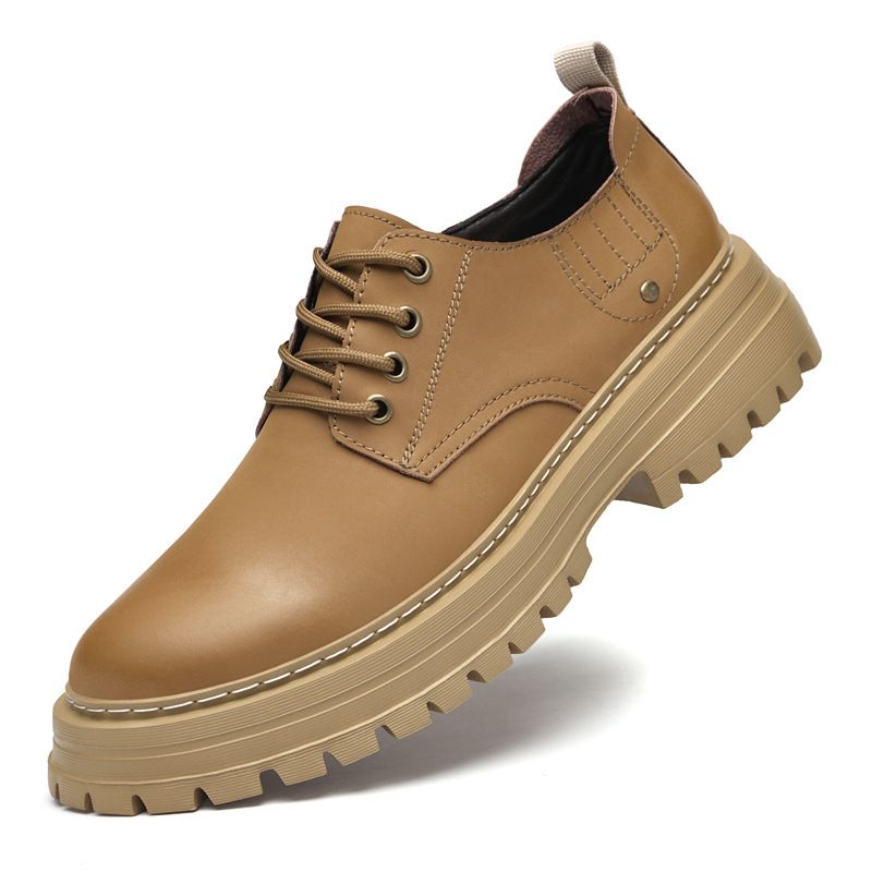 Low-top Tooling Shoes Men's Single Shoes Casual Shoes Big Head Leather Shoes Men's Shoes_vogvips.com