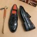 Plus Size Loafers Tasseled Loafers Leather Shoes Men's One Foot Stirrups_vogvips.com