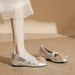 French-style Camellia Mary Jane Shoes For Women, Cross-shaped Flat Sole, High-rise Ballet Style, Shallow Toe, Single Shoe_vogvips.com