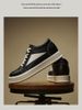 Tooling Men's Shoes Board Shoes Niche Design Platform Round Head Leather Shoes Retro Splicing Casual Shoes_vogvips.com