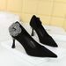 3767-AH59L Wind Style Side Water Diamond Flower Wine Glass With High Heels Shallow Mouth Pointed Suede Women's Single_vogvips.com