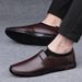 European Warm Series Autumn Winter New Business British Casual Leather Men's First Layer Cowhide Trendy Slip-On Loafers Wedding Shoes_vogvips.com