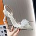 French Style Transparent Pointed Toe Stiletto High Heels 2025 New Closed-Toe Sandals For Women Spring Summer Small Heel_vogvips.com
