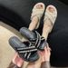 Woodpecker Small Fragrant Wind Pearl For Women's Summer Outwear Fashion Flat Bottom Crossover Flip Beach Slippers_vogvips.com