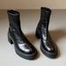 French Style Versatile Height-Increasing Chunky Heel Stretch Slim 2024 Autumn New Back Zipper Short Martin Boots_vogvips.com