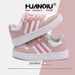 Women's Chunky Pink Sneakers Versatile White Sneakers Spring New Style Campus Style ZHQ68119_vogvips.com