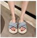 2026 New Fairy Style Platform Thick-Soled Dissolving Shoes Beach Sandals Ins Pearl Slippers Women For Outdoor Wear_vogvips.com