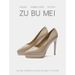 1233A Pointed Toe Stiletto Waterproof Platform High Heels For Women 2025 Spring New European And American Sexy Suede_vogvips.com