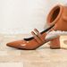 Pointed high heels thick heel shallow mouth single shoes large size Mary Jane women's shoes after the empty sandals new_vogvips.com