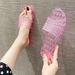 Bathroom Non-Slip Odor-Resistant Crystal Slippers For Women Indoor Household Dirt-Resistant Slippers Summer Soft Sole Home Slippers_vogvips.com