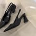 MTX 2025 Spring Summer New Patent Leather Chunky Closed-Toe Sandals For Women Elegant Versatile Niche Square Toe Backless_vogvips.com