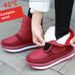 Northeast Snow Women Winter Thickened Fleece-Lined Warm Cotton Shoes For Middle-Aged And Elderly Mothers Short Boots_vogvips.com