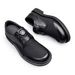 Knob Buckle Genuine Leather Cowhide Breathable Thin Men's Business Soft Sole Casual Mesh Shoes Korean_vogvips.com
