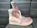2025 New Green Horsehair High-top Shoes Inverted Triangle Large Size Thick Sole Lace-up Genuine Leather European And_vogvips.com