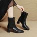 White French Style Short Boots For Women, Spring And Autumn Single Boots, 2025 Autumn And Winter New Style Slim Boots, Chunky Heel_vogvips.com