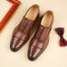First Layer Cowhide Handmade New Autumn Three Joint Business Dress Men's Genuine Leather Breathable British Oxford Shoes_vogvips.com