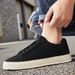Men’s Minimalist Canvas Loafers Flat Heel Breathable Mesh Lined Slip-On Shoes For Spring Summer Autumn Non-Slip Wear-Resistant Low-Top Design_vogvips.com