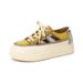 Genuine Leather Sandals For Women 2025 Summer New Retro Color Matching Beach Sandals Thick Bottom Hollow Women's Sandals Trend_vogvips.com