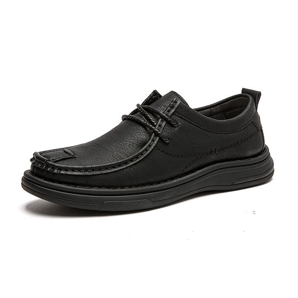 Plus-Size Men's Shoes For Middle-Aged And Elderly Dads, Slip-On Soft-Soled Loafers, Men's Casual Leather Shoes_vogvips.com
