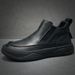 New High-top Men's Shoes Autumn Winter Genuine Versatile Casual Ankle Fleece-lined Warm Thick-soled Zipper Leather Boots_vogvips.com