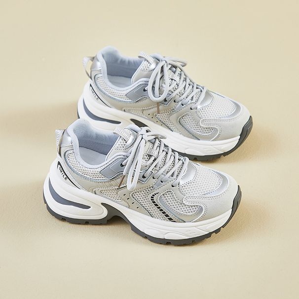 Dad Shoes Female Student Sports Running Casual Platform Heightening Shoes Street Shoes_vogvips.com