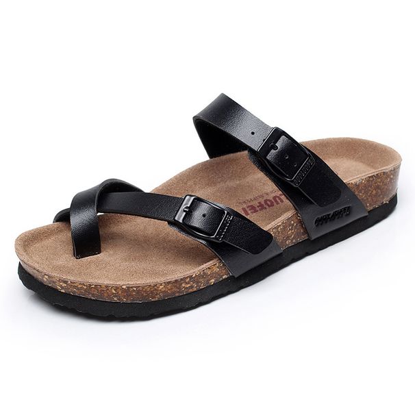 Women's Cork Sandals - Breathable Summer Slippers With Anti-Slip Sole, Comfortable Toe Loop Design For Beach, Casual Wear (Multiple Colors & Sizes)_vogvips.com