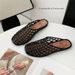 2025 New Model Women's Closed-Toe Half-Slipper Mesh Shoes, Beach Jelly Sa, Hollow Flat Comfortable Niche Fashion_vogvips.com