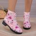 2025 Rose Print High-top Women's Plus Size Martin Autumn Winter New Fashion Work Boots_vogvips.com