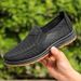 Euro Step Plus Size Summer Men's Old Beijing Cloth Breathable Casual Dad Elderly Slip-On Mesh Shoes_vogvips.com