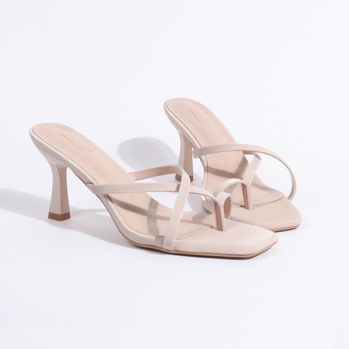 Women's Summer Fashion Square Toe High Heel Sandals - Sexy Strappy Open Toe Slides For Evening & Travel (Black, Pink, Brown)_vogvips.com