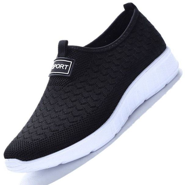 Old Beijing Cloth Shoes, Men's All Seasons, Outdoor Casual Soft-soled Shoes For Middle-aged And Elderly, Breathable,_vogvips.com