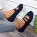 2022 Spring New European And American Style Large Size Round-Toe Women's Flat Loafers Casual Mom Shoes_vogvips.com