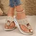 Large Toe Cool Dragging For Women 2025 New Round Head Hollow Metal Buckle Slope With Thick Bottom Beach_vogvips.com