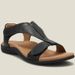 New 43 Large Thick Sole Wedge Heels Shoes Velcro Buckle Sandals Women's_vogvips.com