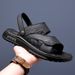 Men’s Shoes New Style Outdoor Wear Driving Dual Purpose Men's Sandals Latex Pad Soft Bottom Large Size Beach Shoes_vogvips.com