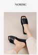 Elegant And Simple Genuine Leather Slippers For Women, Made Of Top-layer Sheepskin, Lightweight, Breathable, Non-slip,_vogvips.com